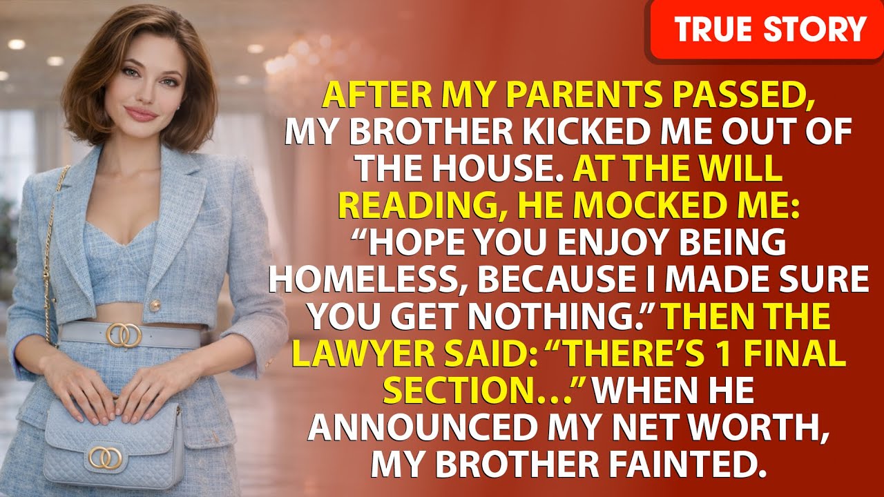 My Brother Kicked Me Out Of The House, After My Parents Died. But At The Will Reading...