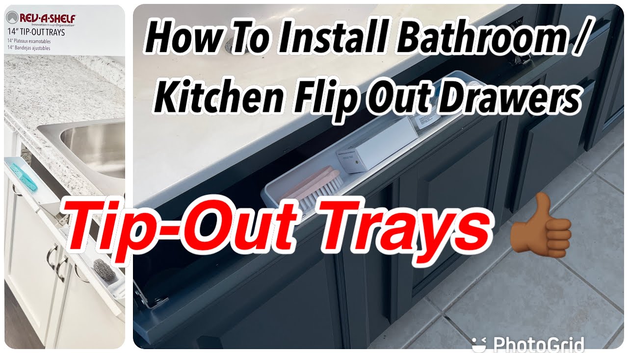 How To Install Tip-Out Trays | REV•A•SHELF | Extra Cabinet Storage | Flip Out Drawer