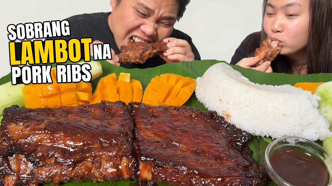 Sobrang Lambot na BBQ Ribs Mukbang | Walang Challenge