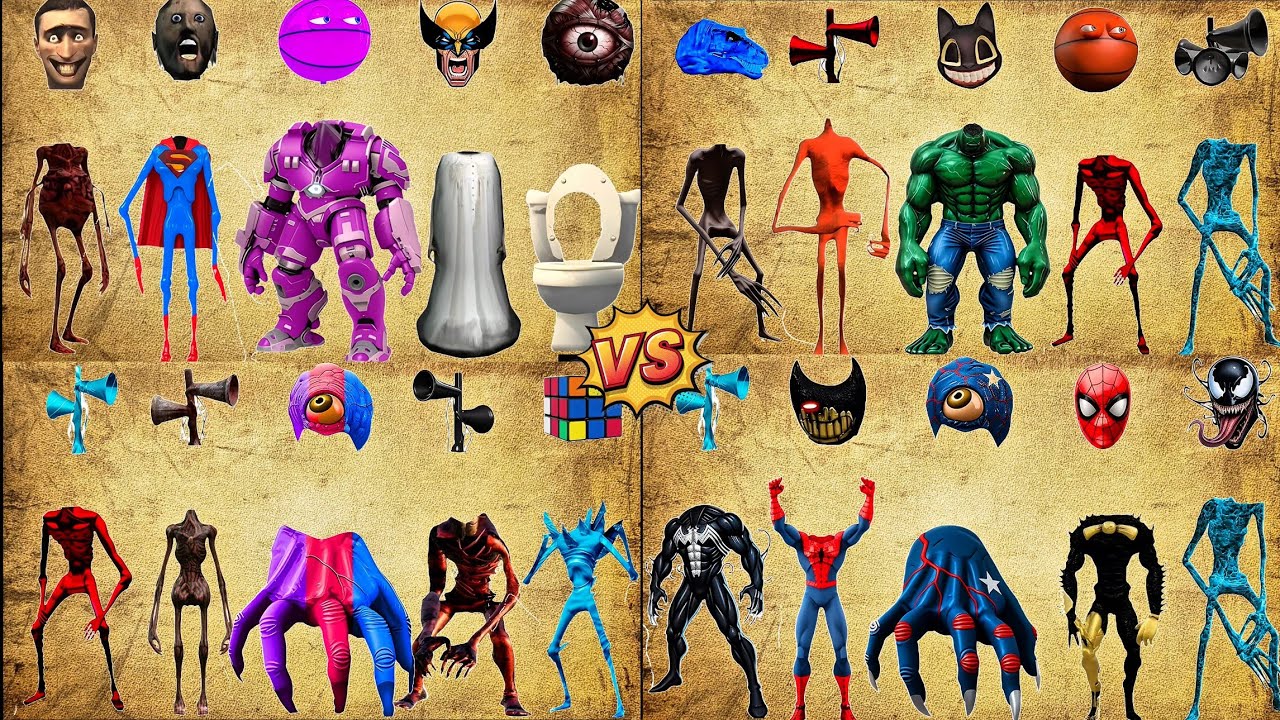 WRONG HEADS SIREN HEAD CAR, GREEN HOUSE HEAD, SCARY HOUSE, SIREN HEAD DOUBLE, SIREN HEAD THUNDERBOLT