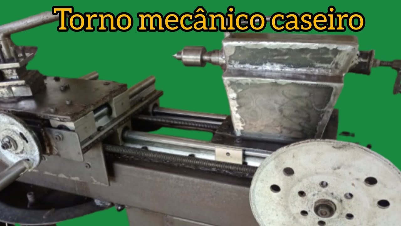 (torno mecânico caseiro) Assim ficou o eixo árvore! 