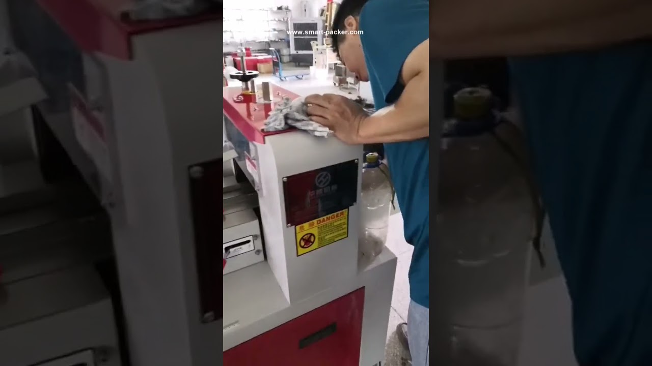 Pillow type bag film wrapping sealing packaging machine building video