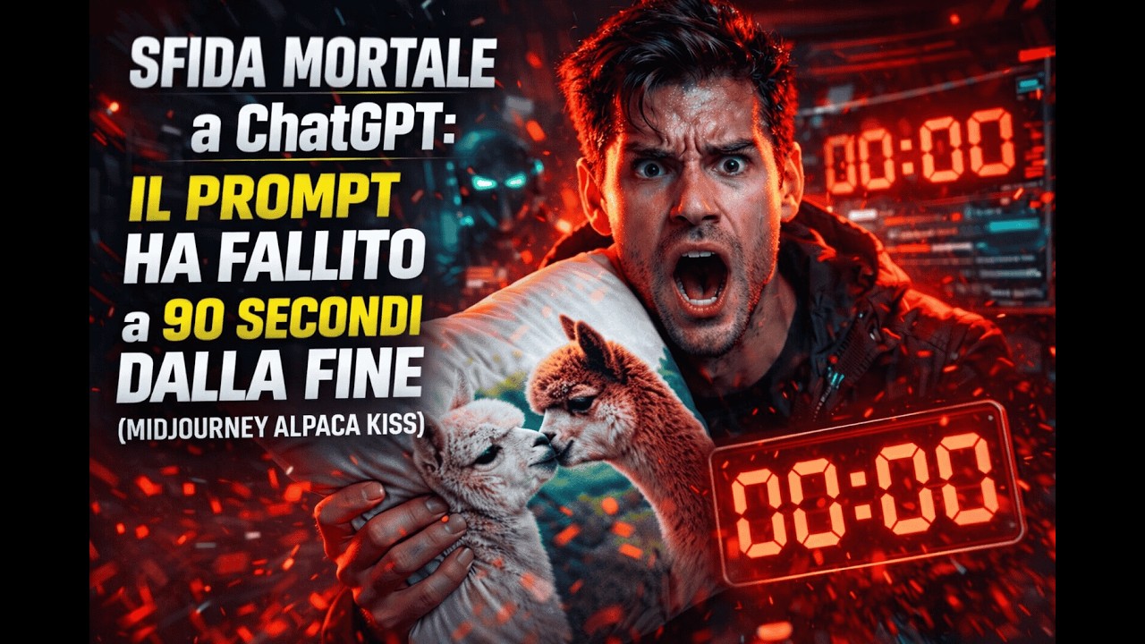 “SFIDA MORTALE a ChatGPT: Il Prompt HA FALLITO a 90 Secondi dalla Fine (Midjourney Alpaca Kiss)”