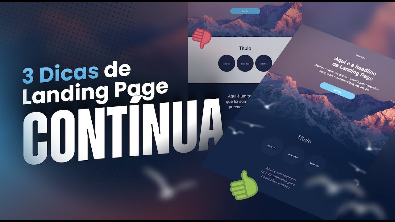 3 DICAS para fazer LANDING PAGES contínuas