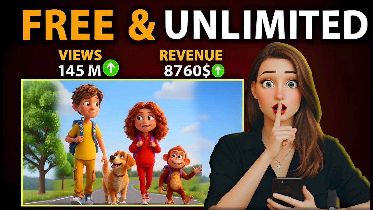 Make Unlimited Cartoon Videos Like a Pro Using AI — 100% Free & Easy!