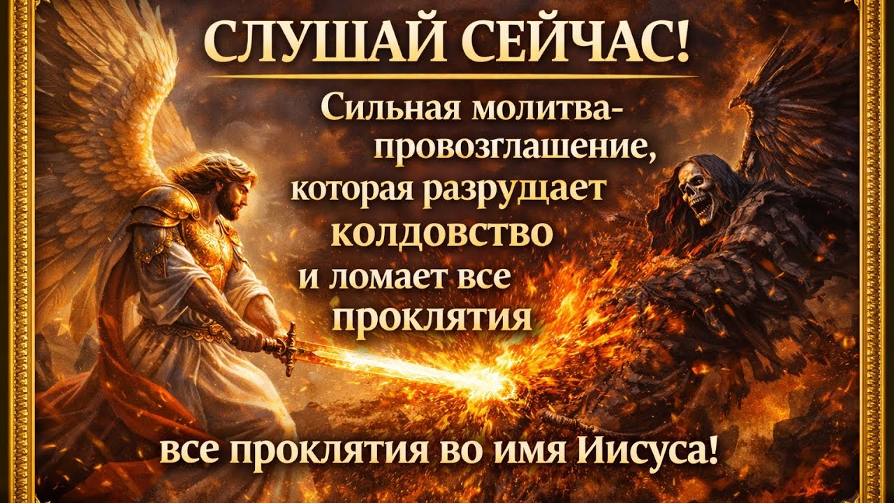 СЛУШАЙ СЕЙЧАС! Сильная молитва-провозглашение, разрушает колдовство и ломает проклятия во имя Иисуса