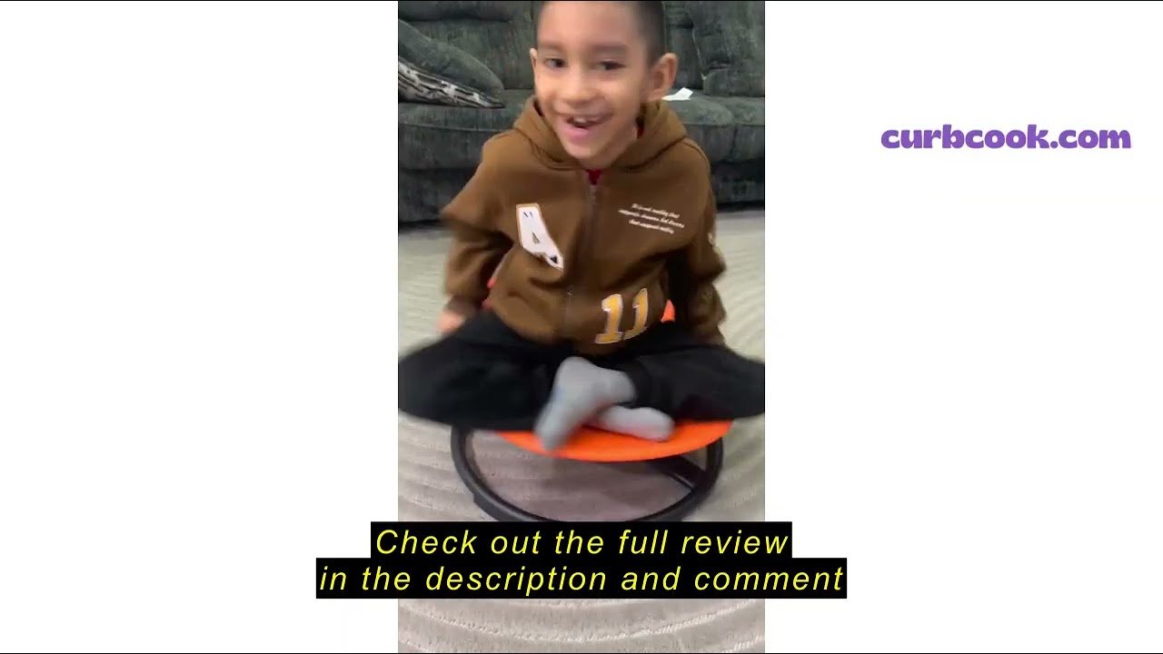 Review Zhenx Spinning Chair for Autistic Kids (Ages 3-18) - 220LBS Capacity Sensory Swivel Seat - Se