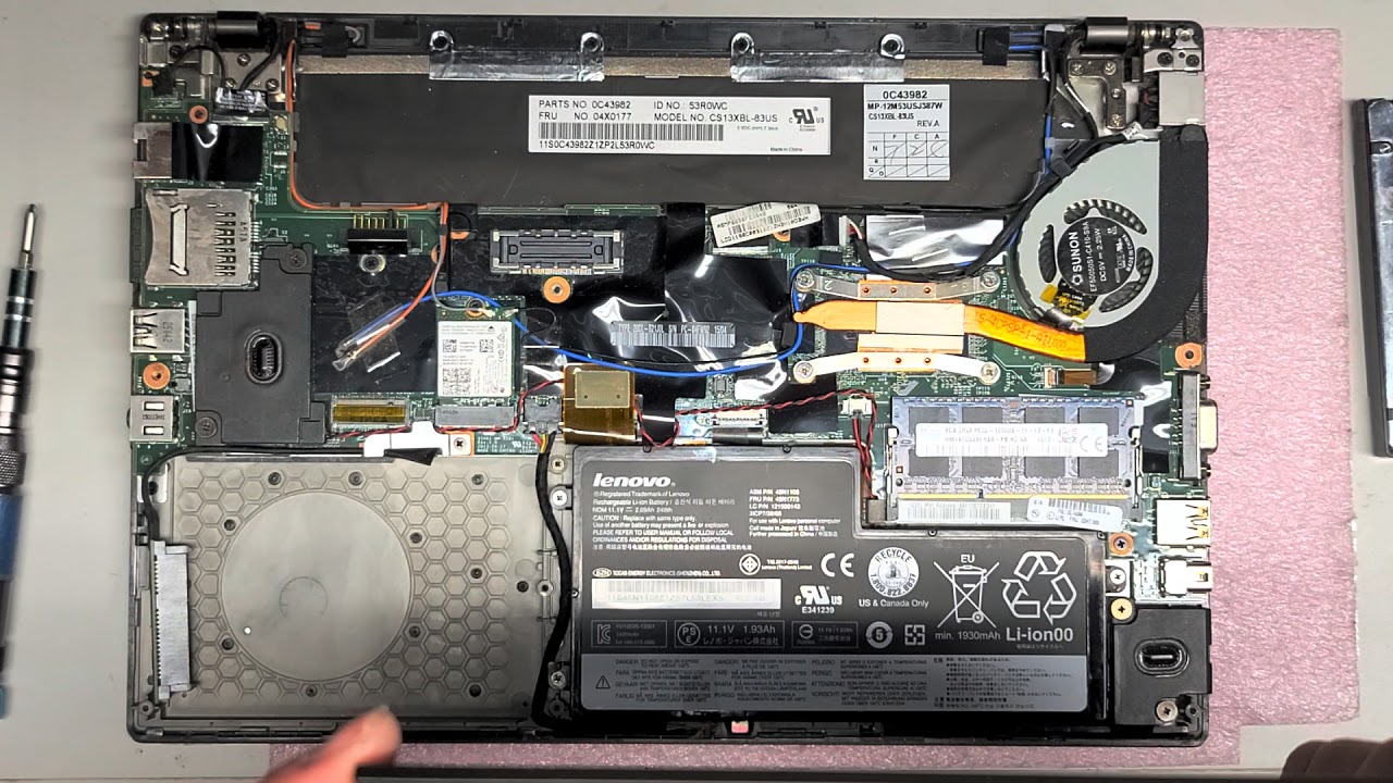 Lenovo Thinkpad X250 Disassembly RAM SSD Hard Drive Upgrade Repair Battery Replacement
