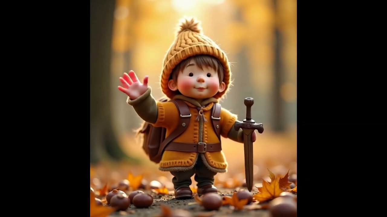 jesienny ludzik z kasztanów