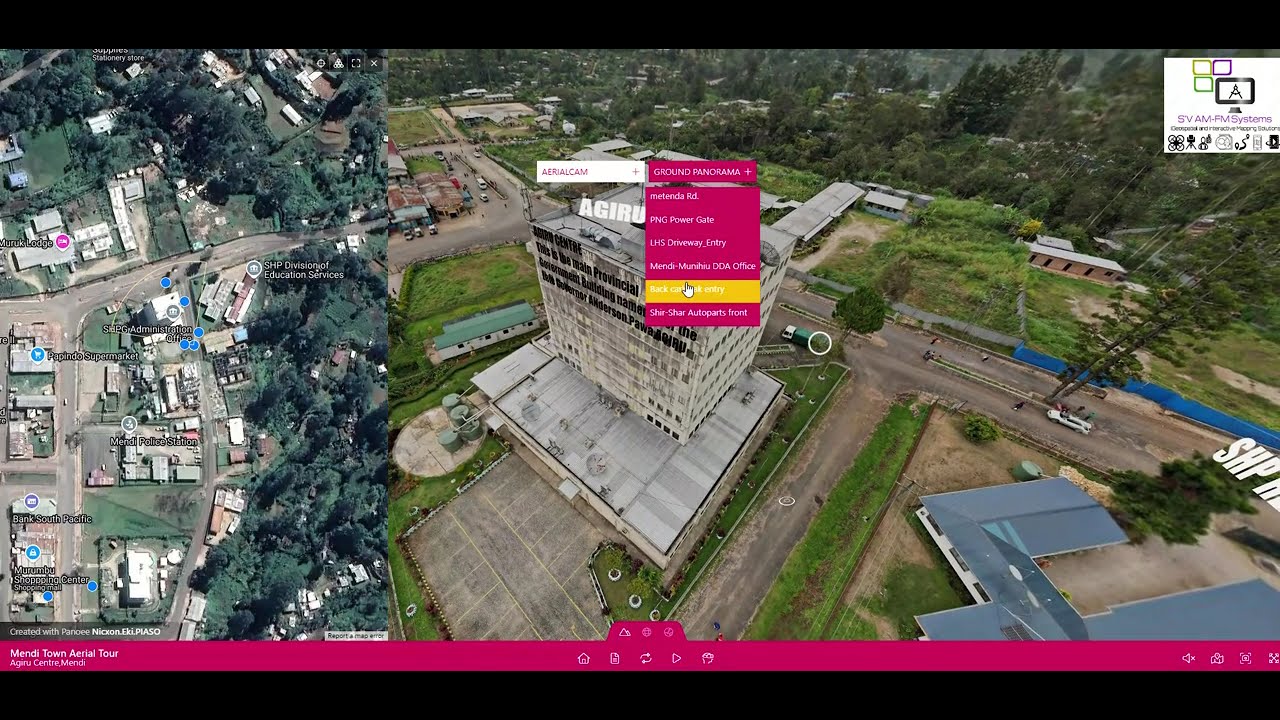 Mendi Town Urban Virtual Tour hosted in PANOEE