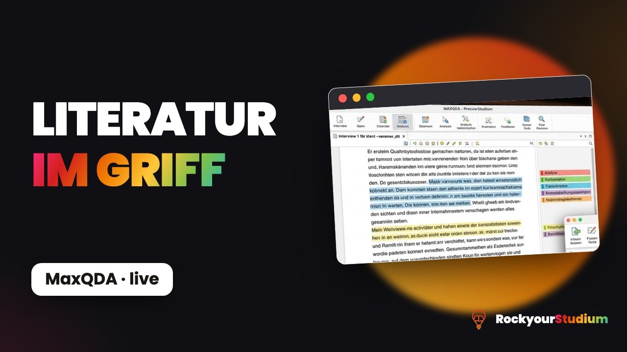 MaxQDA das Powertool  für die Literaturrecherche