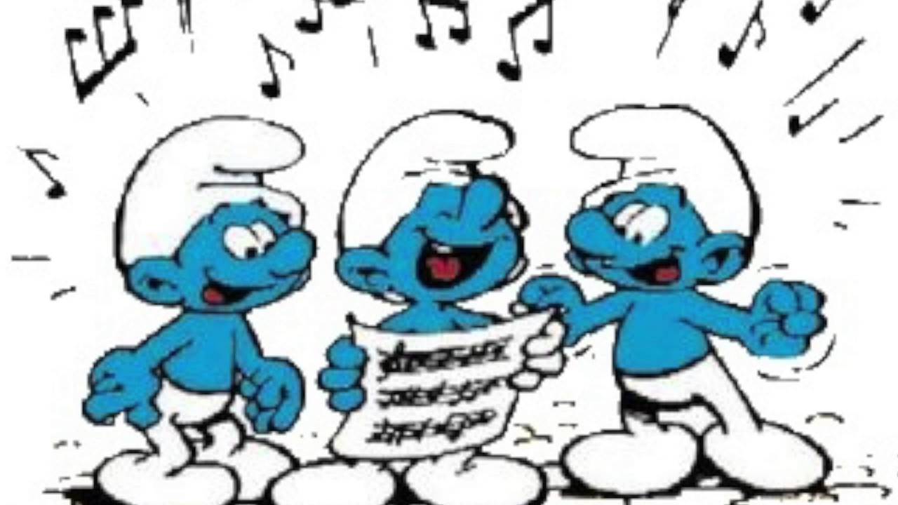 Cover sigle  cartoni animati PUFFI LA LA LA-Canta Dominique