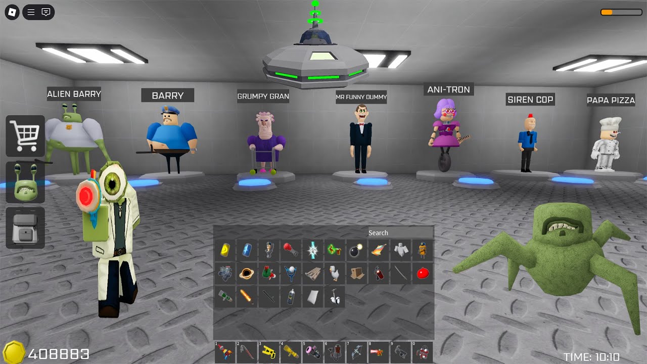 BARRY'S PRISON RUN! (OBBY) - ALIEN BASE HARD MODE - All Items & Morphs Unlocked Full Gameplay #obby