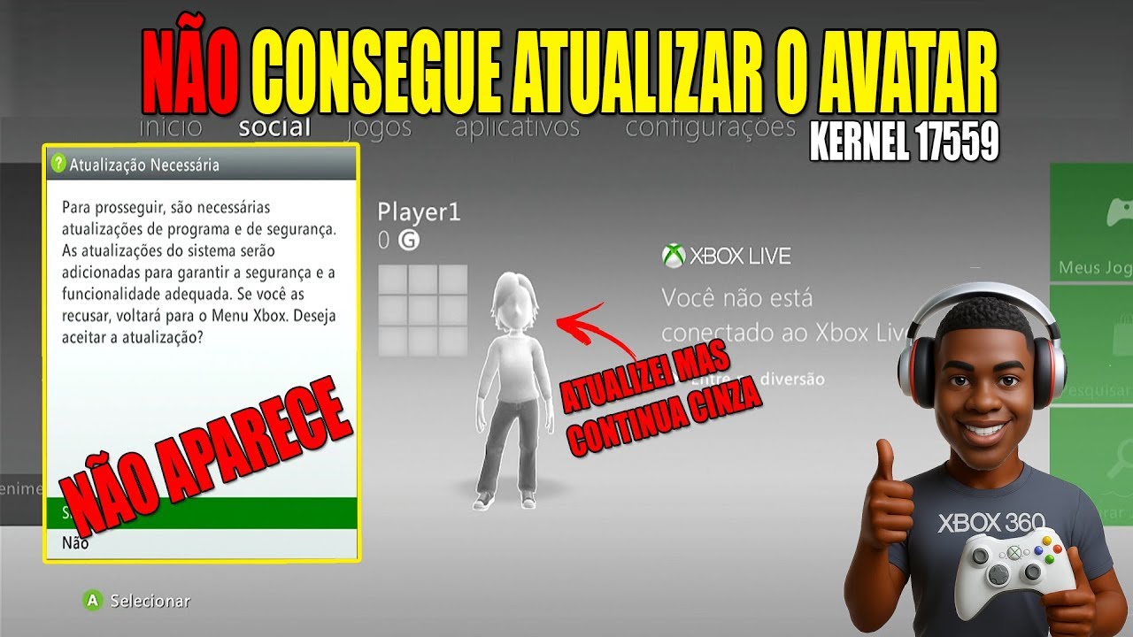 NÃO CONSEGUE ATUALIZAR O AVATAR KERNEL 17559 - RESOLVIDO