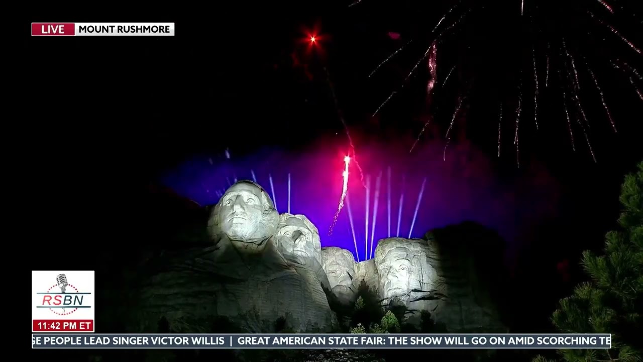 WATCH: Electric Fireworks Show Explodes Over Rushmore Monument - 07/03/26