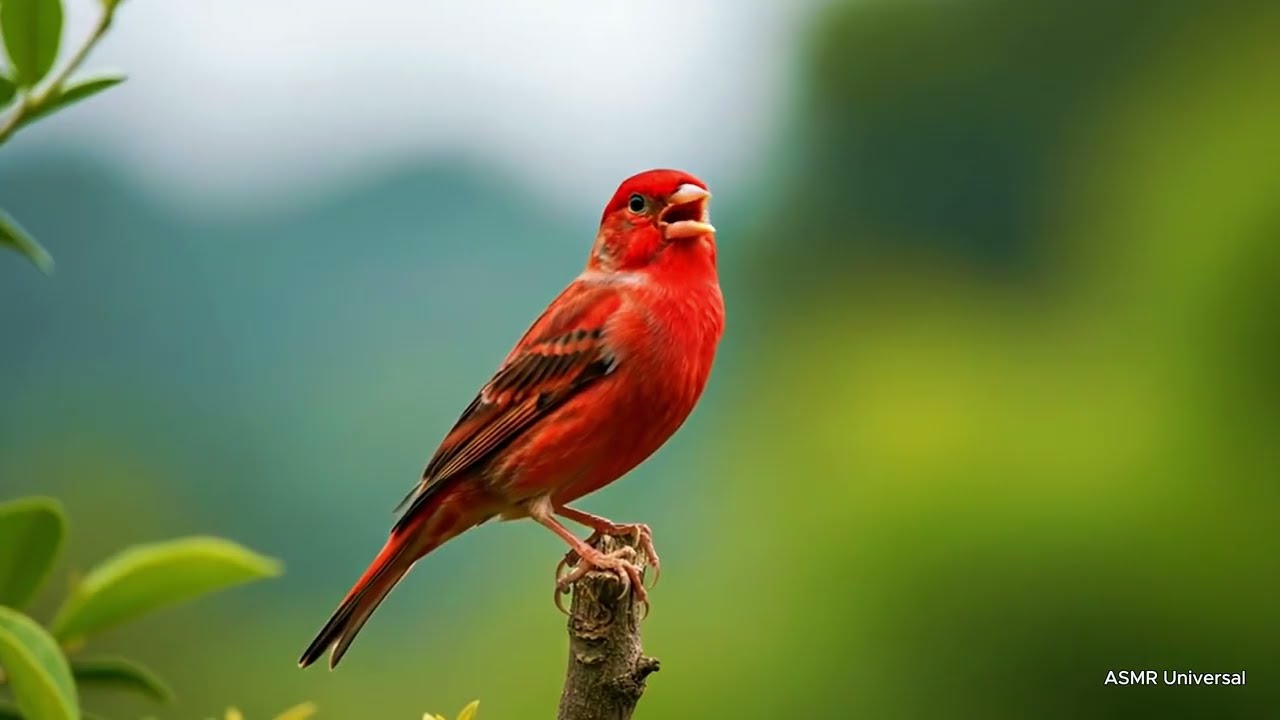 Red Canary Singing Long Melody | Beautiful Wild Bird Song