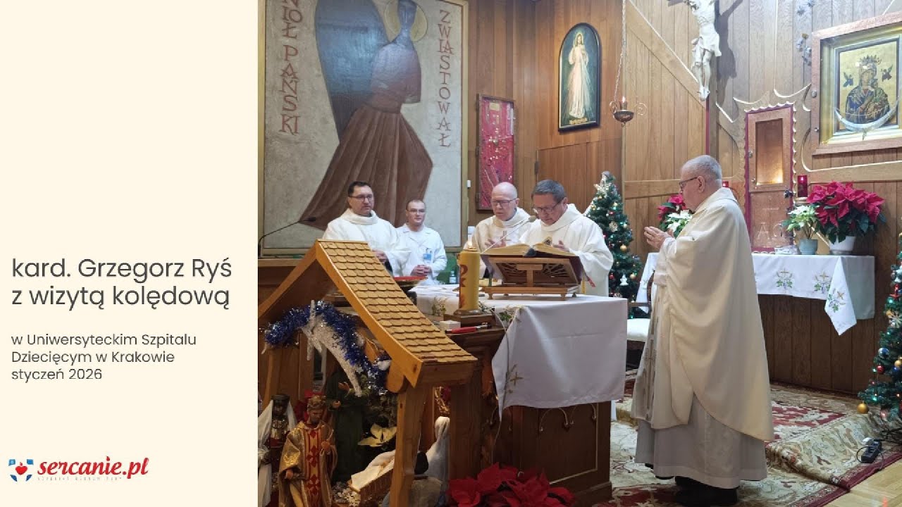 Kard. Grzegorz Ryś z wizytą kolędową w szpitalu dziecięcym W Krakowie | styczeń 2026