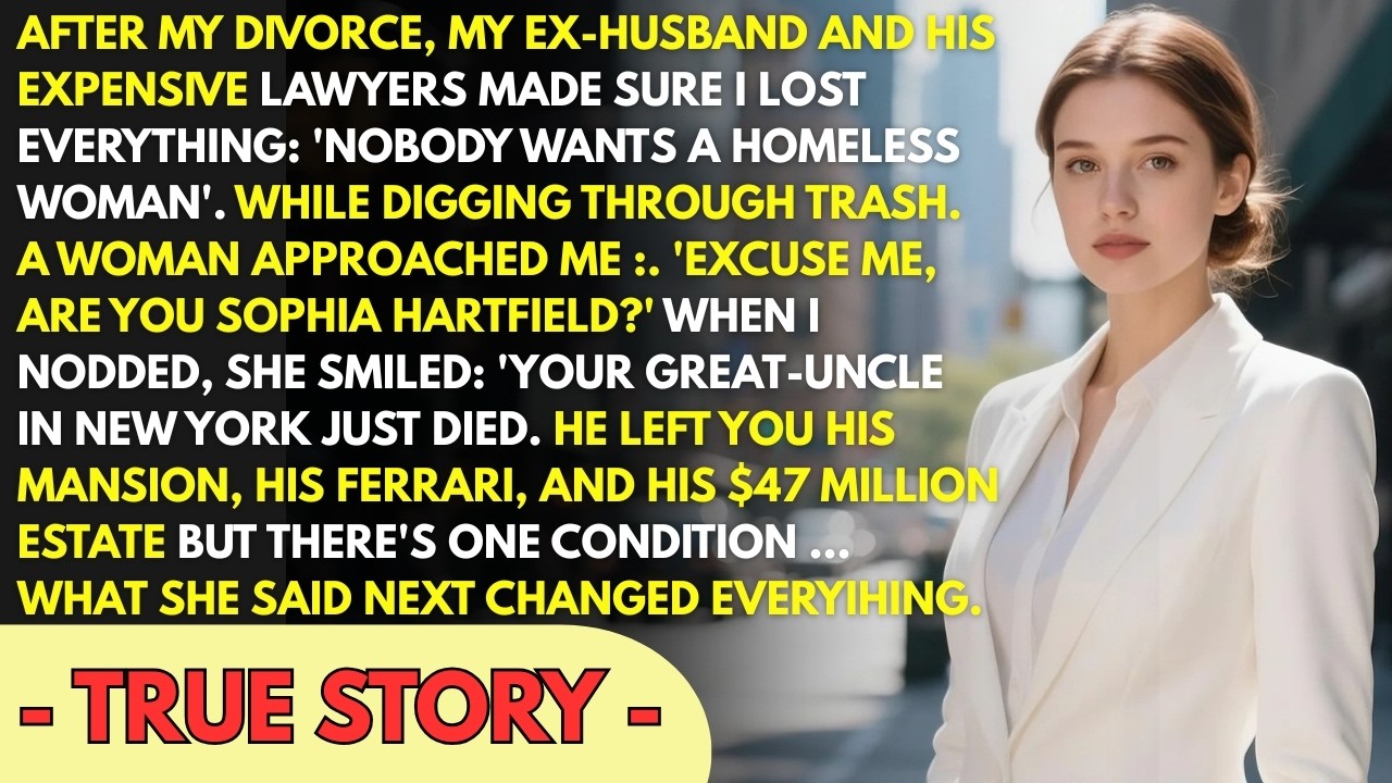 After Divorce I Became Homeless Until a Stranger Asked_ 'Are You Sophia_ You Just Inherited $47M'
