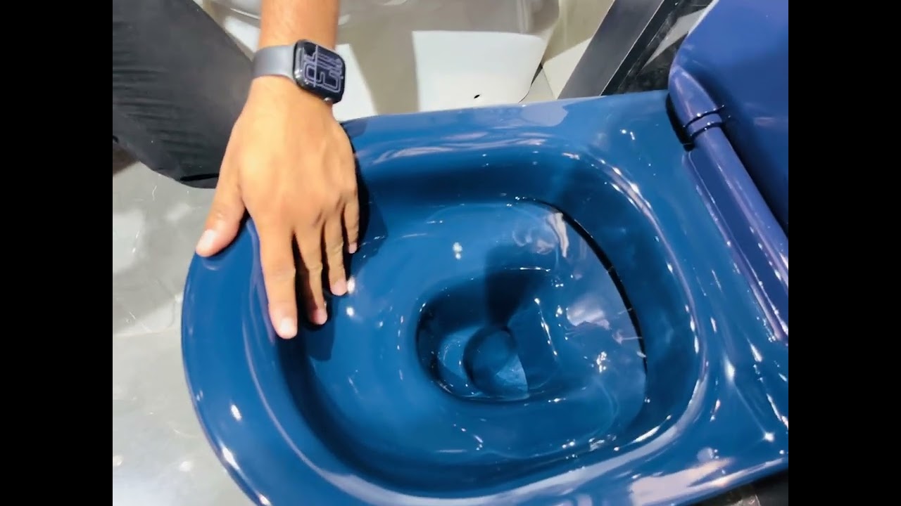 Kohler Vive wall hung toilet K-26998IN-DGS in blue colours #homesolutions04 #kohler #kohlerindia