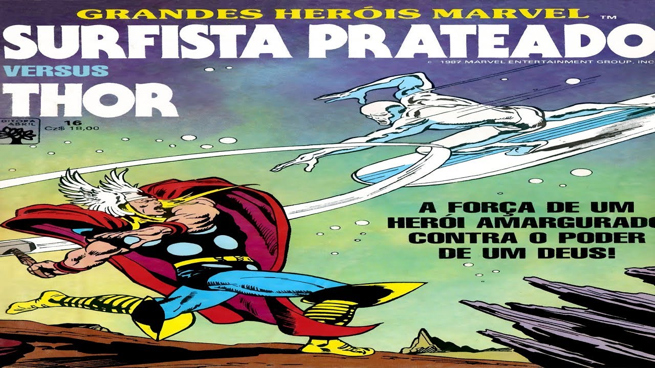 Surfista prateado versus Thor:  quadrinho explicado e narrado