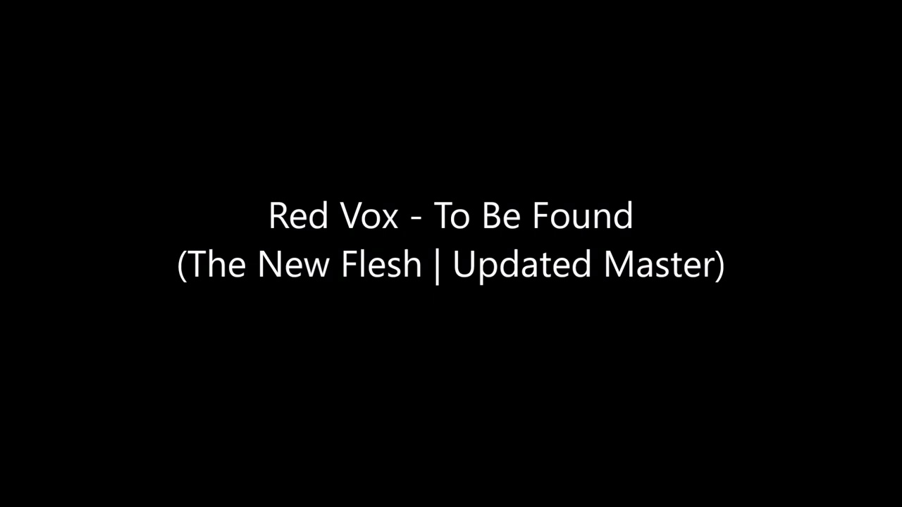 Red Vox - To Be Found (New Master)