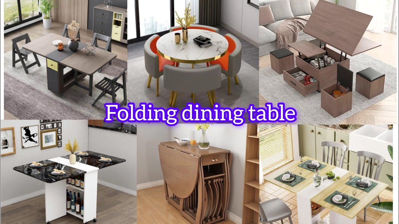 Folding dining table||folding table design||Unique wooden furniture design||dining table design