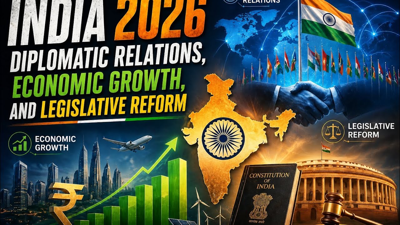 India 2026: Diplomatic Relations, Economic Growth, and Legislative Reform || in English 