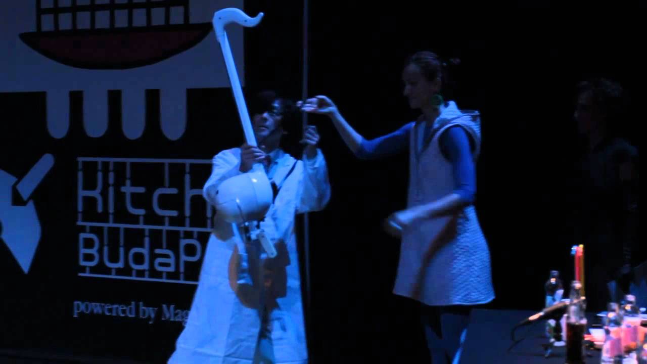 Tosa Nobumichi (Maywa Denki) performs with otamatone at Bacarobo Europe 2010