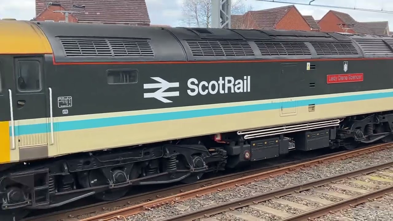 IZ15 47712 Lady Diana Spencer and the Push-Pull set at Larbert 25/02/23 en route to Inverness