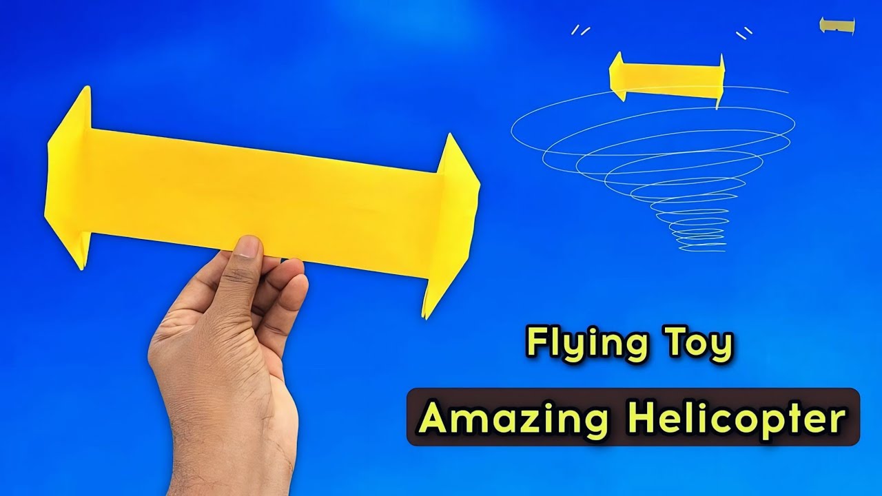 amazing flying helicopter | new flying paper toy plane | aeroplane kaise banate hain 