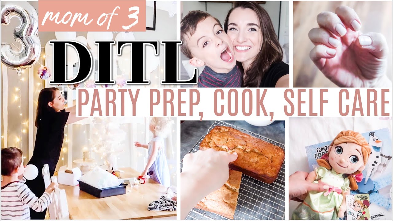 BAKING, GEL NAILS, PARTY PREP #WITHME DITL | what I got my 3 year old for her Birthday | #stayhome