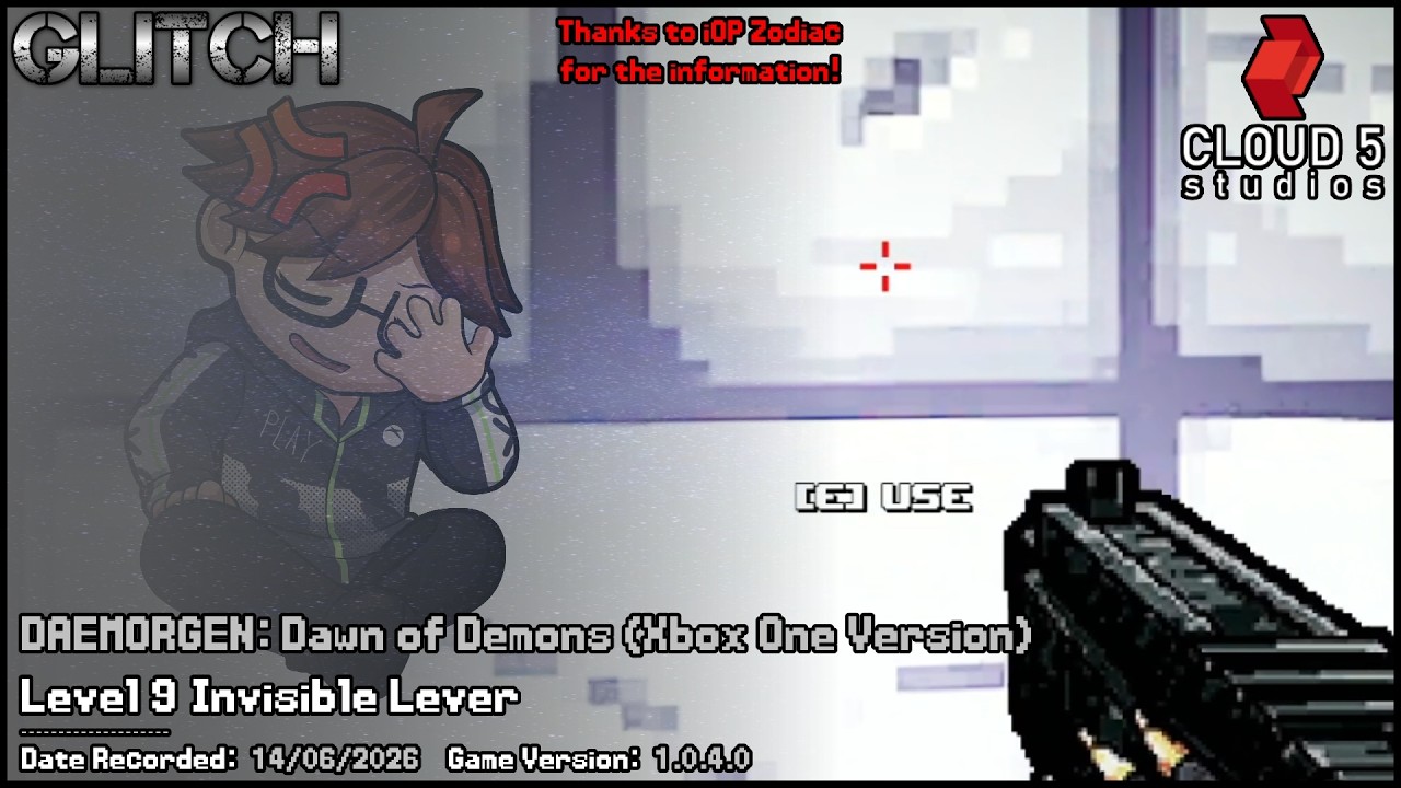 Glitch - DAEMORGEN: Dawn of Demons (Xbox One) - Level 9 Invisible Lever