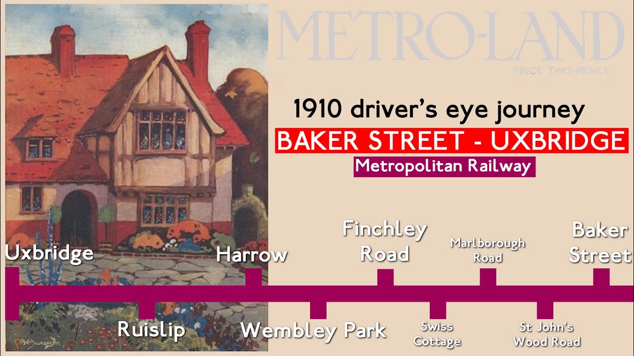 Side by side: Baker Street to Uxbridge 1910 and 2014