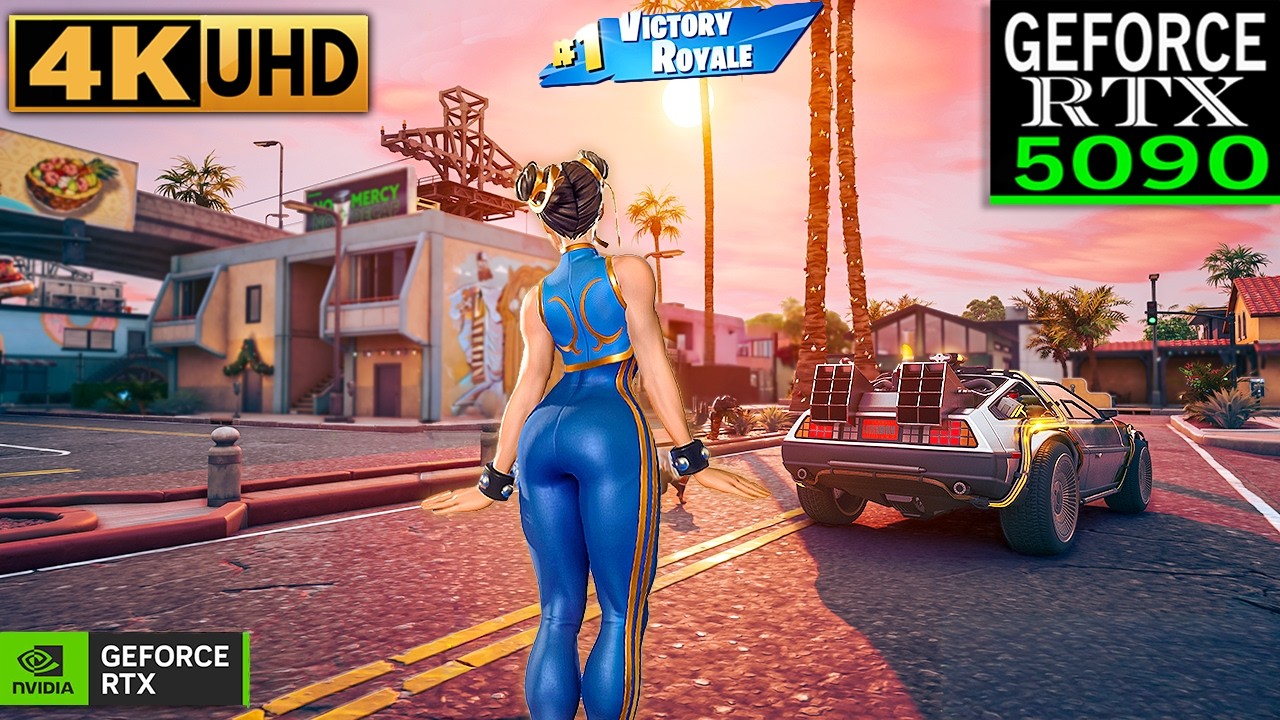 Fortnite Chun-Li Skin Gameplay | RTX 5090 ( 4K Max Settings + RTX ON )