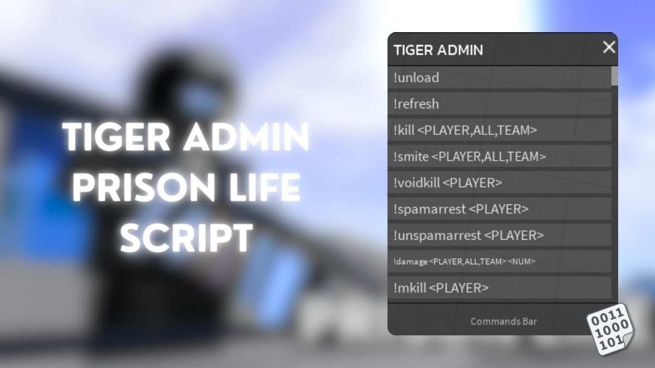 Tiger Admin | Prison Life Admin Script | 2025 | kill all, smite all, ban all, arrest all & more...