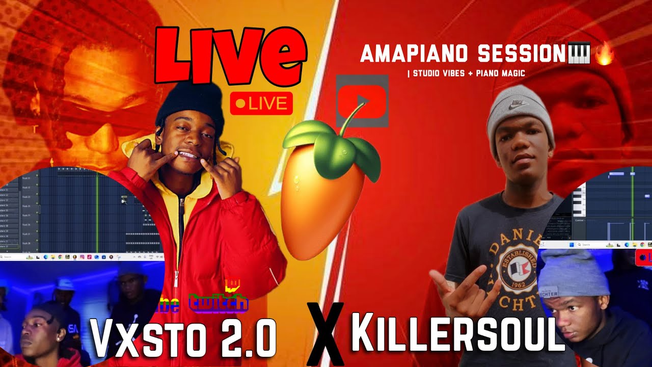 Live Amapiano Session ep.1 : Vxsto 2.0 x Killersoul | Studio Vibes & Piano Magic 🎹🔥