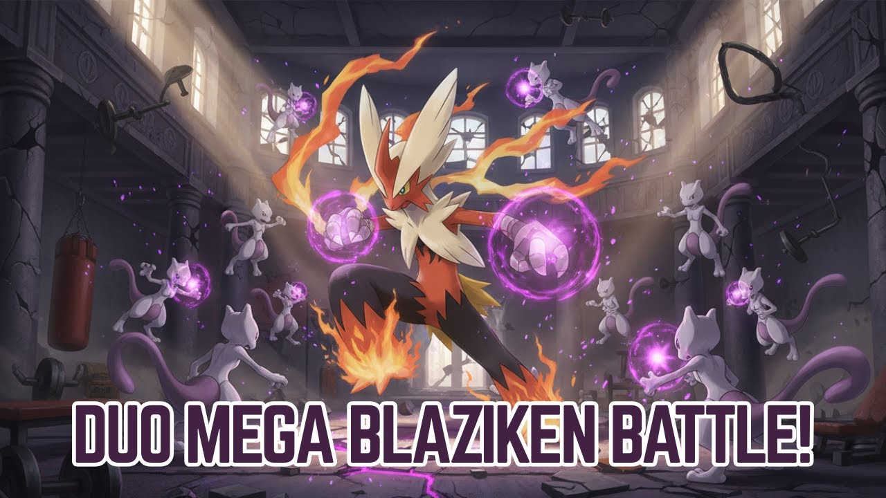DUO! MEGA BLAZIKEN was CONFUSED by Mewtwo Psychic Power!