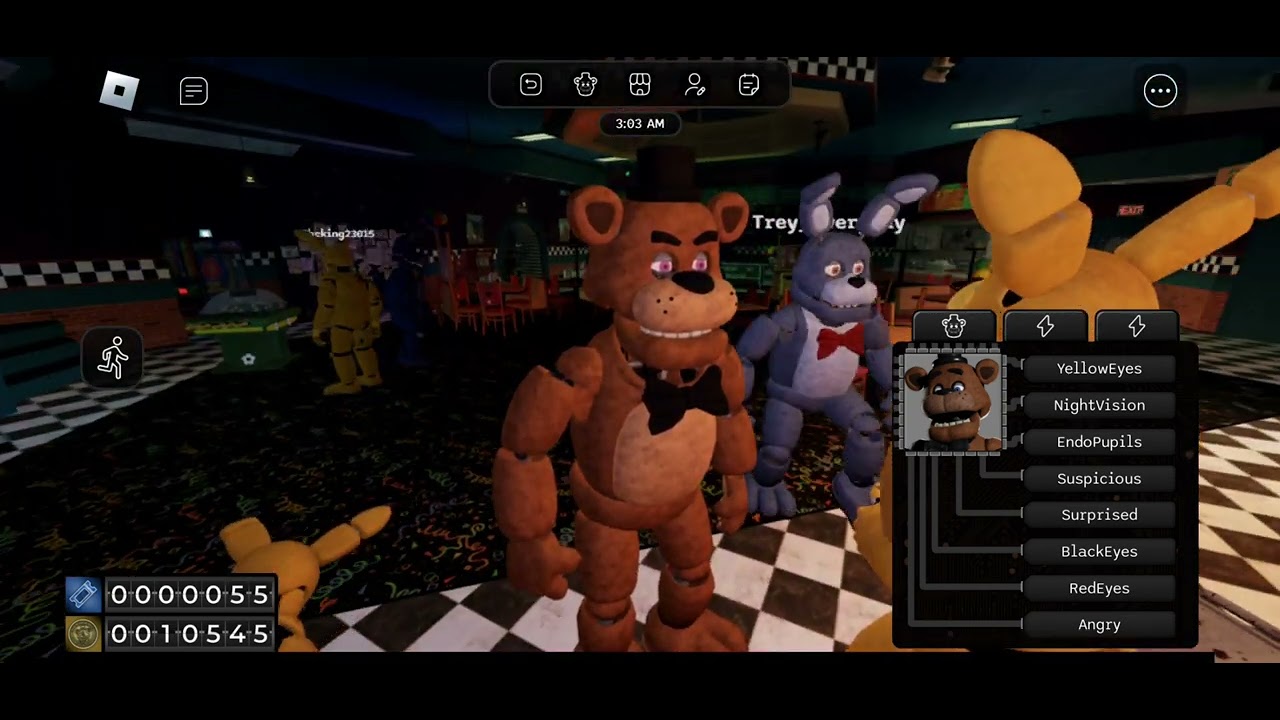 playing fnaf movie In roblox and game name is [🎉] FNAF PROP HUNT - Fractured Franchise:333