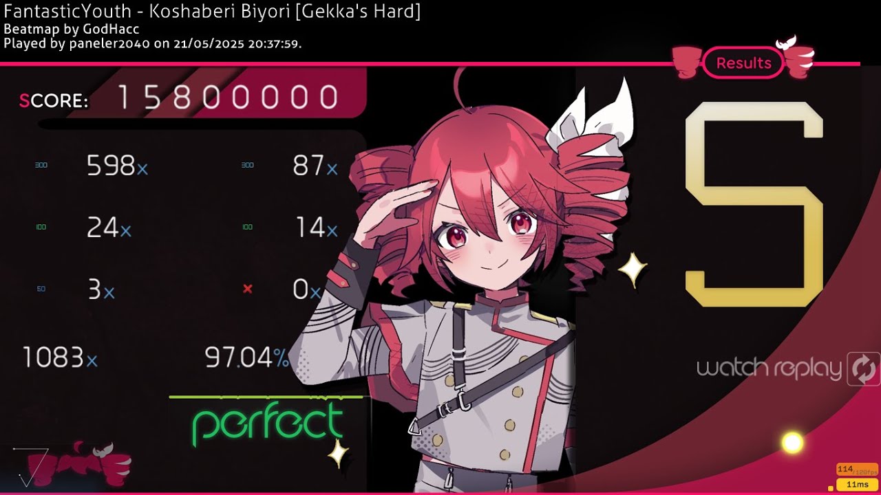 Koshaberi Biyori//GodHacc [Gekka's Hard] 3,1* | Accuracy : 97,04% | osu!standard
