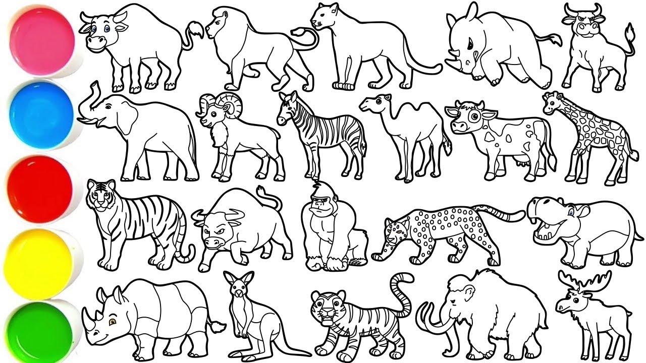 Draw 21 Amazing Animals in Minutes - Bull, Lion, Puma, Rhinoceros, Elephant, Giraffe, Tiger & others