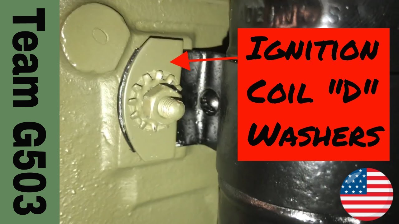 Willys MB Installation Of D Shaped Washers On The Coil Bracket