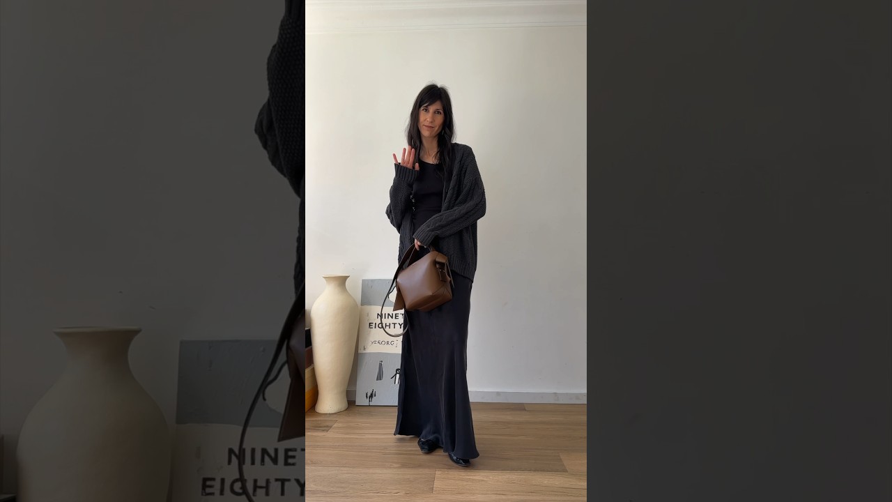 Styling a black slip skirt for the weekend 