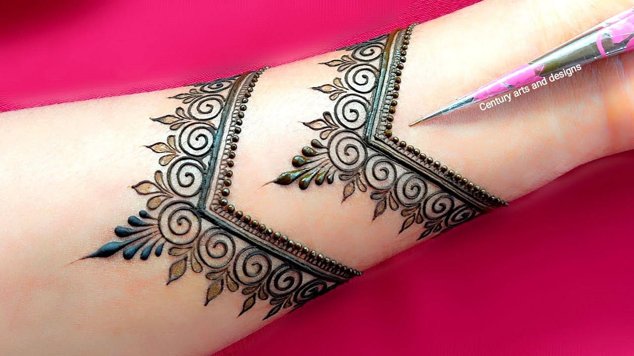 Very beautiful stylish mehndi design for front hand | Easy & Simple mehndi | Mehndi design | mehndi