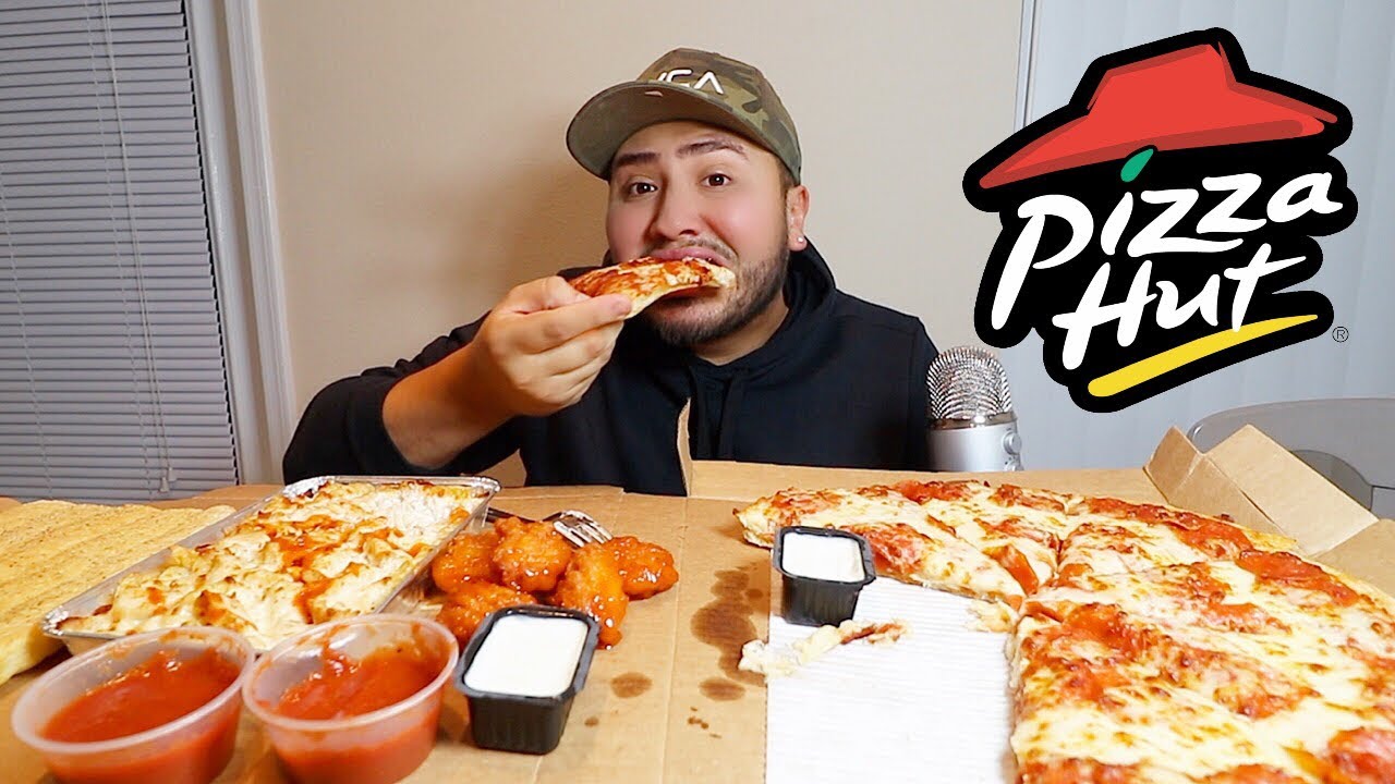 PIZZA HUT PASTA WINGS MUKBANG