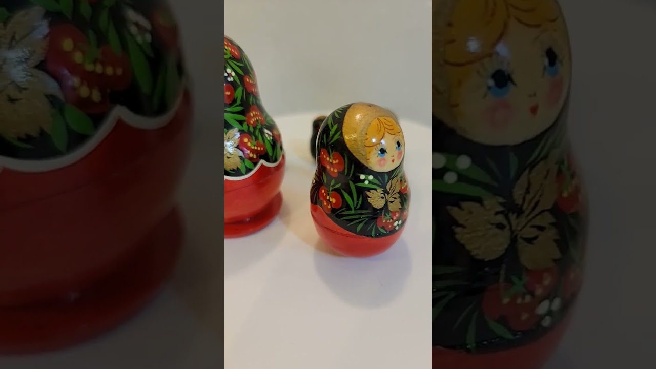 SOLD Russian Nesting Stacking Dolls Strawberries #shorts #nestingdolls #stackingdolls #strawberry