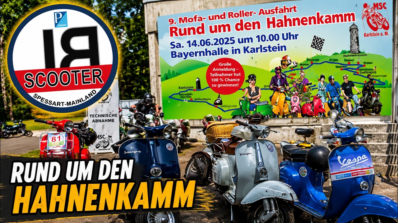 Vespa V50 | Moped Marathon | Rund um den Hahnenkamm | Piaggio SI | MSC Karlstein | Malossi 136