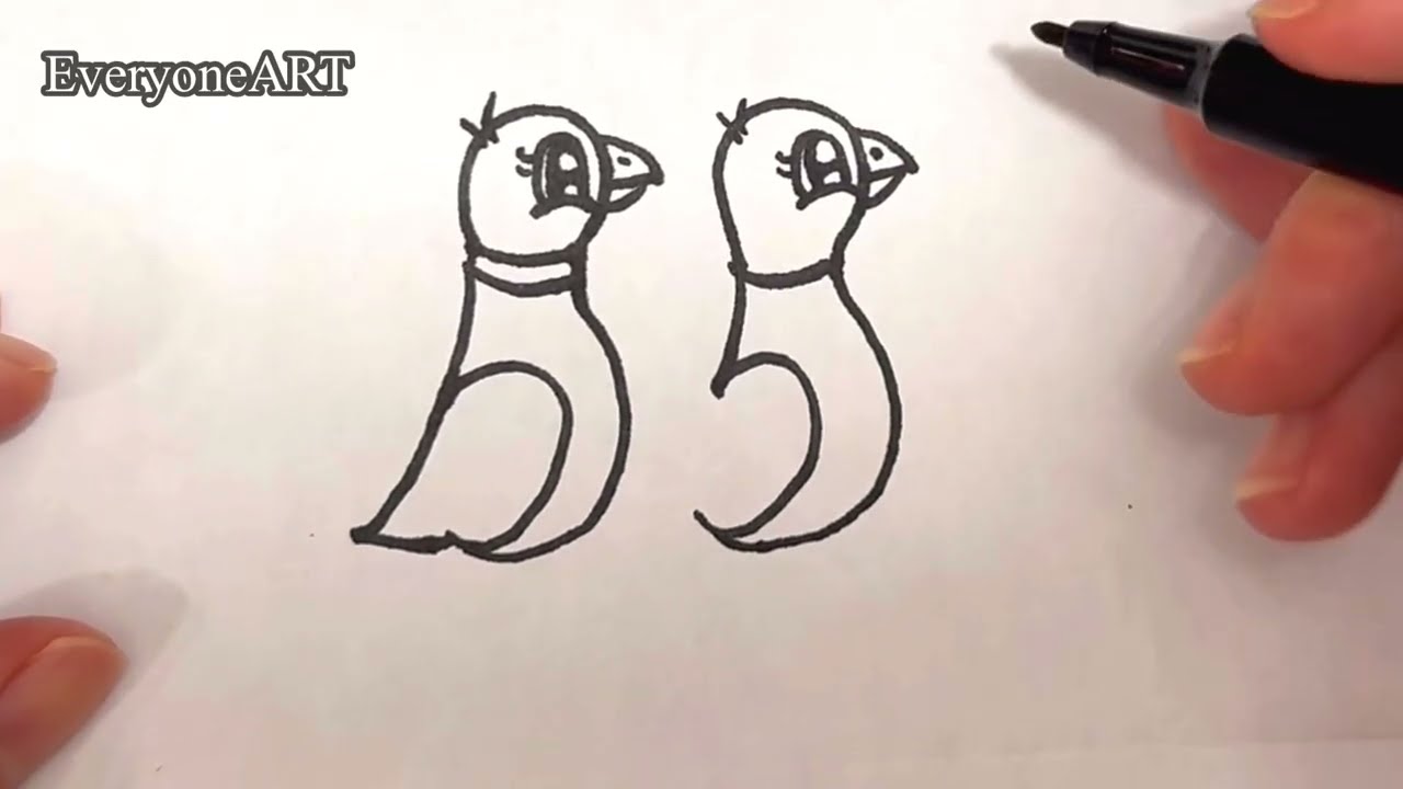How to Draw Bird from 55 | Easy Drawing