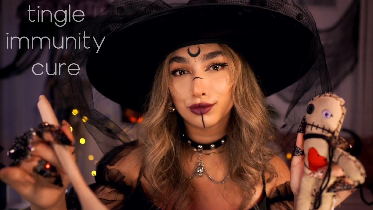 ASMR • Witch Cures Your Tingle Immunity 🧹 (spider webs plucking/cutting, delay visuals)