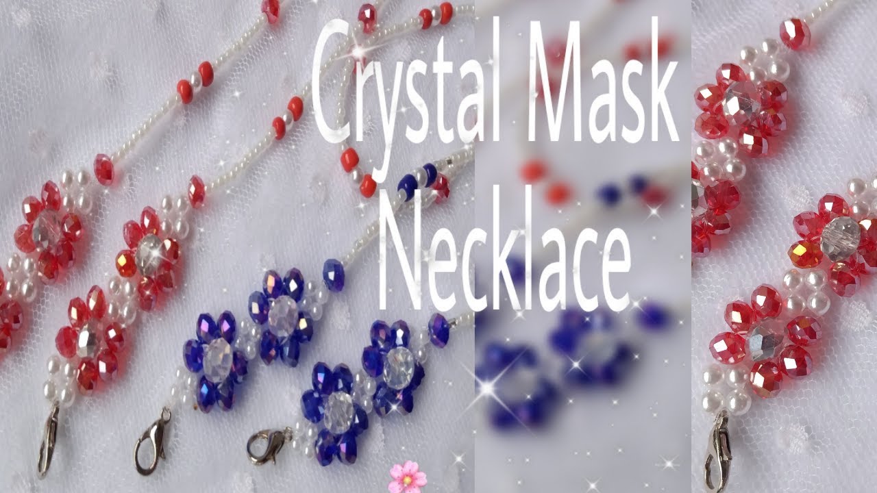 Luxury Crystal Mask Necklace | How to make Crystal Mask Strap | Kalung Masker Kristal