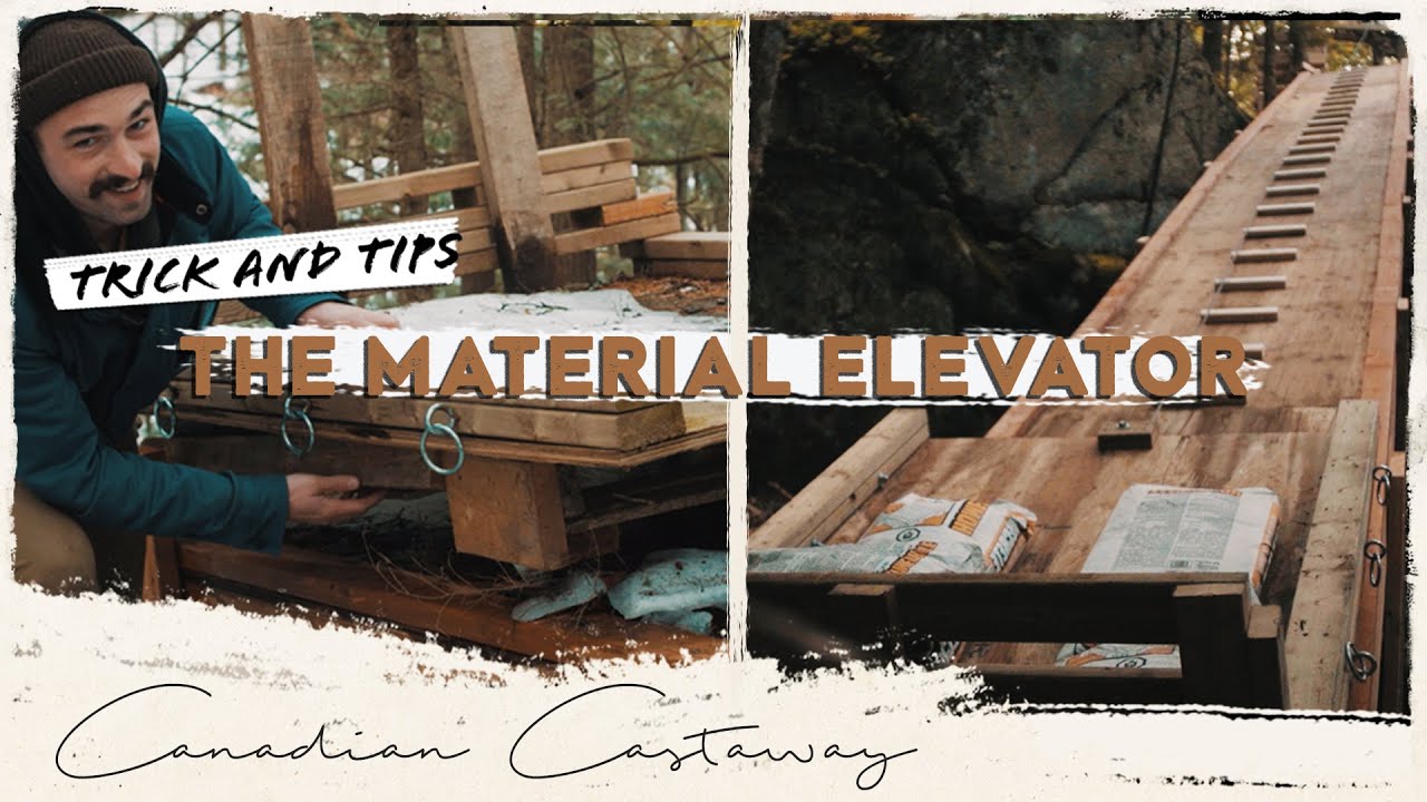 DIY Material Elevator | Off-Grid Cabin Build